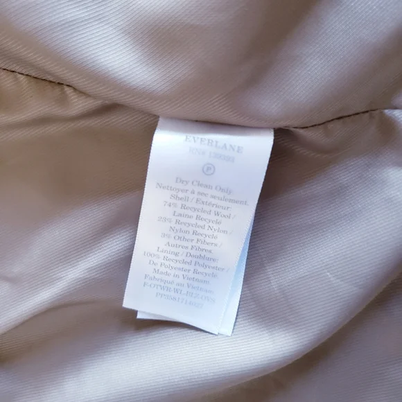 Everlane The ReWool '80s Blazer Houndstooth Plaid Oversized Classic Jacket Sz 12 - Picture 14 of 16